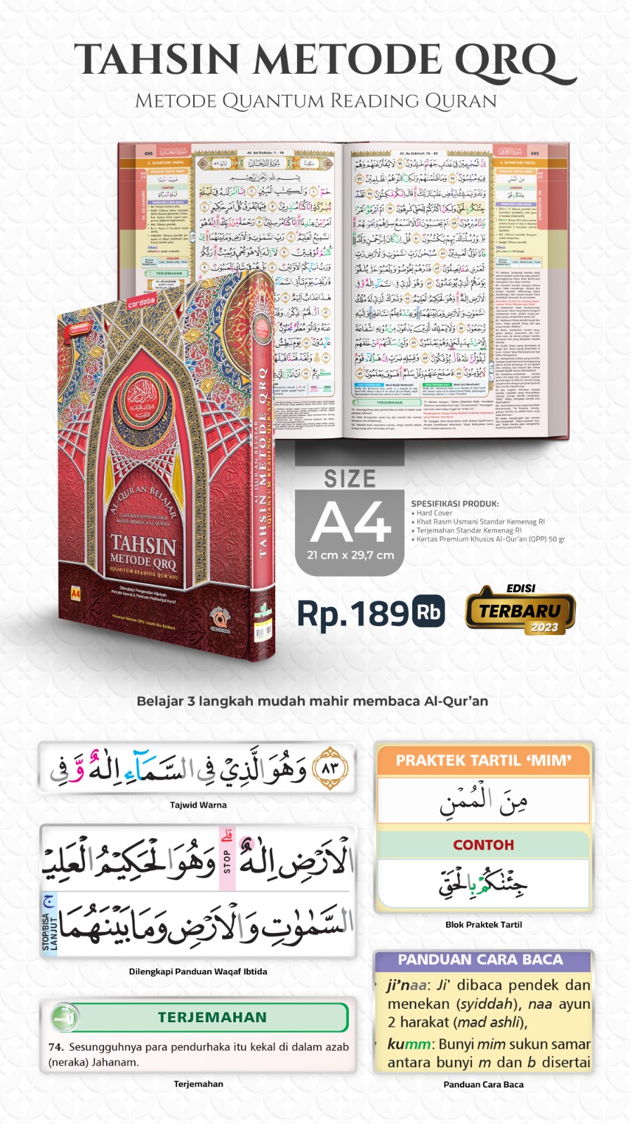 Cover Al-Qur'an Tahsin metode QRQ